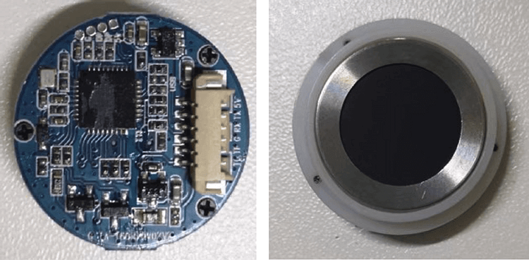 半導(dǎo)體指紋模塊實物拍攝圖